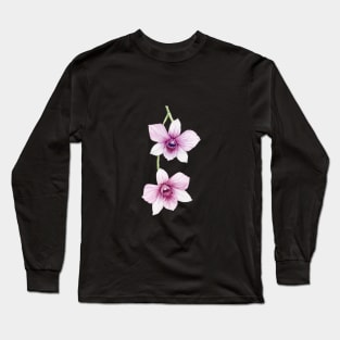 Watercolor Orchids Long Sleeve T-Shirt